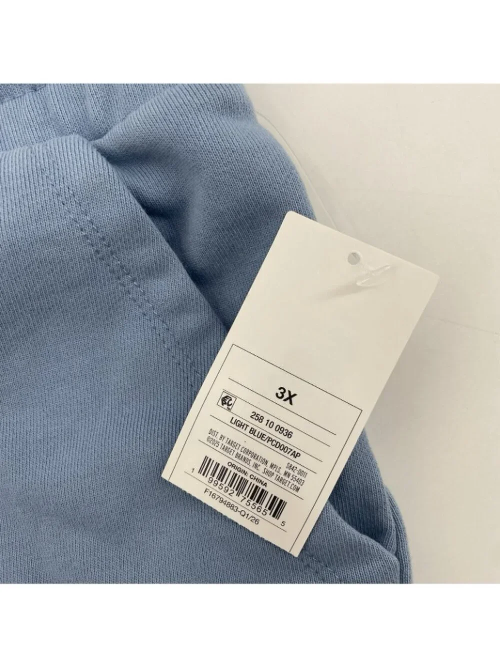 Parke x Target Plus Size 3X Light Blue Mid-Rise Pull-On Sweat Shorts NEW
